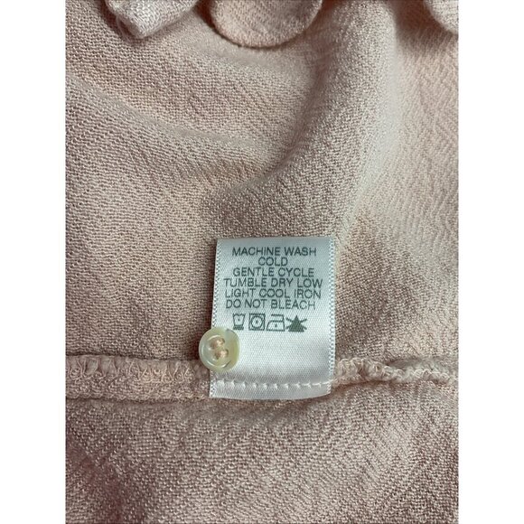 Xirena Textured Pink Button Down Shirt Career Minimalist USA Size M - Picture 8 of 9